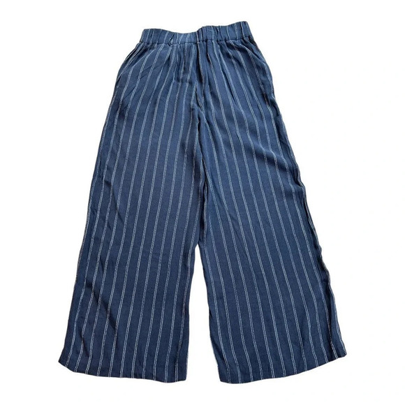 WILFRED Aritzia Women's Viscose Rayon Striped Belted Tie Pants - Picture 3 of 5